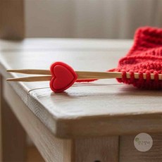 YGSA 대바늘 마개 5개입세트 뜨개바늘캡, 레드