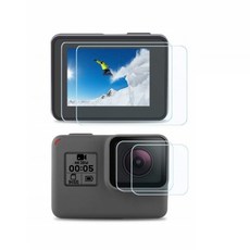 GoPro Hero 7 6 5 용 100PCS 강화 유리 카메라 렌즈 화면 보호기 안티 스크래치 HD 투명 필름, 02 Hero 7 white silver