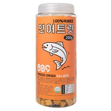 국내산 동결건조간식 팔공구 강아지 고양이 트릿 대용량간식, 1개, 200g, 연어