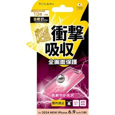 16 플러스 15 14 프로맥스용 썬크레스트 i38CASFF 원형 프레임 충격 흡수 필름 광택, Glossy