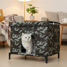 길고양이 하우스집 따뜻한 겨울 단열 방풍 방수집 길냥이 강아지 반려동물 야외 애완용 집, 밀리터리 하우스