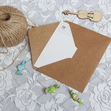 편지봉투A 청첩장 무지 크라프트 심플 엽서
