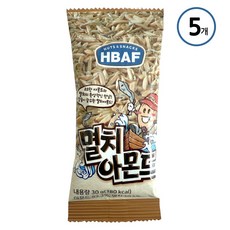 HBAF 바프 멸치아몬드, 30g, 5개