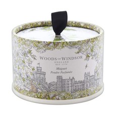 유럽 Woods of Windsor Lily of the Valley 은방울꽃 바디 더스팅 파우더 100g 퍼프 포함 냄새 마찰 케어 바디케어 바디파우더 데오드란트 기념일 선물, 1개