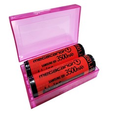 [2+1] 국산 충전식 리튬 이온 2600mAh 3500mAh 보호회로 볼록형 18650 배터리 KC인증 프리미업 고품질 배터리(배터리2p+안전케이스1P), 1개, 2개