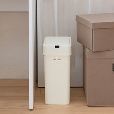 슬림 센서휴지통 스마트쓰레기통 자동센서, 버터밀크