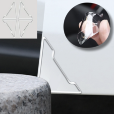 어브레스 삼각 문 모서리 문콕방지 도어가드 모서리 보호 스티커 4p, 1세트, 투명