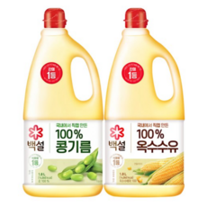 백설 식용유콩기름1.8L 1 + 옥수수유1.8L 1, 2개, 1.8L