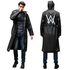 남자 코트 업무용 원피스 고급 우의 우비 빅사이즈 BLACK 남성 원피스 2XL