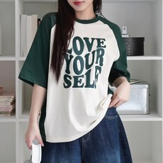 [키140/키150/키160] 키키코 나그랑레터링반팔티 캐주얼 오버핏 반팔 티셔츠