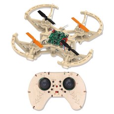 새로운 목재 조립 DIY RC 비행기 쿼드콥터 드론 교육 모형 항공기 학생 과학 및 장난감, DIY 목재 드론  과학 및 교육 세미 패키지  공식