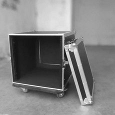 이동식 음향장비 랙 서랍 캐비닛 랙케이스 방송 무대 음향 콘솔 렉 스피커 케이스, 10u 단층 전면 개방 후면 개방 교정 도어, 기본 색상