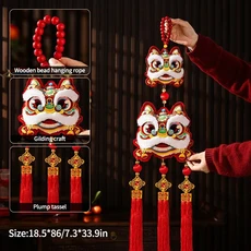 중국식 음력 캘린더 춘절 전통 벽걸이 달력 말의 해 2026 중국 금박 장식 26.72x14.34인치 아시아 새해 가정 사무실, 05 로얄 블루