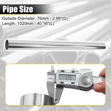 UXCELL 다목적 맨드릴 배기 파이프 튜브 T304 스테인리스강 스트레이트 76mm OD 1PC, 03 03 1pc 76x1020mm, 1개