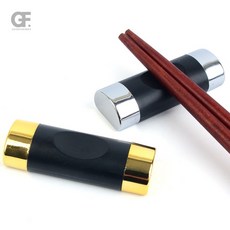 굿포머스 블랙 투톤 수저 받침대 수저받침, 실버, 1개