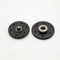 가죽 똑딱이단추 가죽단추 합단추 스냅단추, 1개, 검정 25mm