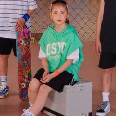 오션스카이 [2color]여아 그래픽 후드 베스트 - 멀티 517812