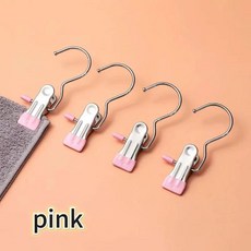 빨래집게 휴대용 옷걸이 클립 바지 양말 보관, 1개, 6. pink