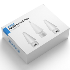 서플라이코 애플펜슬 전용 3종(메탈+2B+HB) 펜촉, 3개입, 화이트샤프+2B+HB