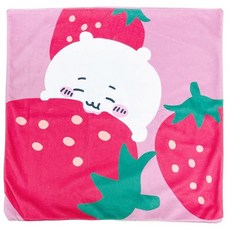 MORIPiLO 치이카와 쿠션 커버 (딸기 핑크) 45×45cm 굿즈 귀여운 부드러운 등받이 쿠션 커버 세련된 뭔가 작고 귀여운 녀석 캐릭터 베개의 모리시타