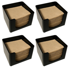 THE집사 카페 냅킨통 케이스 디스펜서 정리함, 4개, 블랙