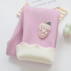 女童秋冬加絨加厚保暖打底褲