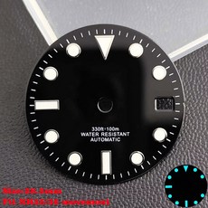 34 35 36 무브먼트에 28 5MM 교체 청록색 무균 시계 다이얼 부품 야광, NO, Bla enamel 1
