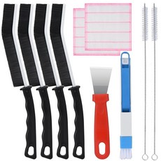 Tedmax Crevice 클리닝 브러시 청소 용품 브러시 도구 12개 가정용 욕실 타일 주방 코너 싱크대 찻주전자 병 블렌더용 단단한 빗살 실용적이고 내구성 258, Black03