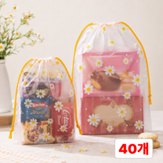 별오점 간식 선물 구디백 포장 봉투 비닐, 40개, S 40개, S