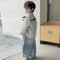 Olli kids 男童條紋襯衫 - 春秋薄款痞帥外套