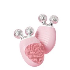 미니 컴팩트 자동 실리콘 페이셜 클렌징 브러시 각질 제거 클리너, 1. 핑크, 기본