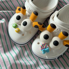 입체 기린 눈 파츠 신발 클로그 실내화 꾸미기 세트 5pcs