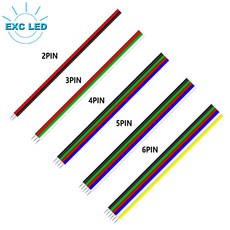 5 100 미터 2pin 3pin 4pin 5Pin 6pin 22 AWG 연장 전선 케이블 5050 3528 RGBW RGB CCT Led Stirp 용 커넥터, 5 PIN Led Wire, 5M