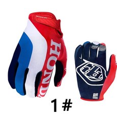 Troy Lee Designs 賽車手套, 白紅色,L