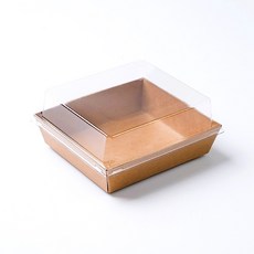 크라프트 샌드위치 포장용기 직사각 세트(50개입) 140*130*35mm, 1세트, 50개