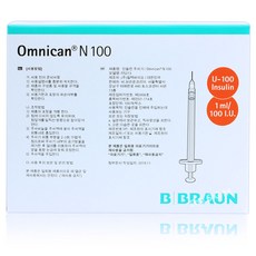 비브라운 옴니칸N 인슐린 주사기 31G 8mm 1ml 100입, 1개, 100개입