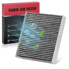 BDFHYK CF12312 활성탄 포함 캐빈 에어 필터 닛산 2018-2023 킥 1.6L l4 2020-2023 버사 1.6L l4 교체 # PC99374 CAF100, 8.1" x 8.7" x 1.5"_CF12312