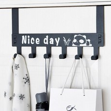 문에거는옷걸이 도어후크 행거 가방 모자걸이 도어훅 화장실옷걸이, 블랙, 1개