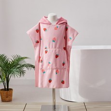 모던하우스 후드 비치 판초 60 x 120 cm, 1개, 스트로베리
