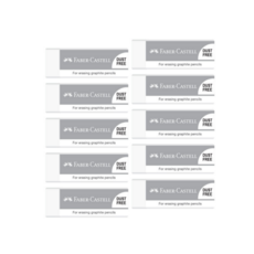 파버 카스텔 더스트프리 지우개 대, 화이트, 10개