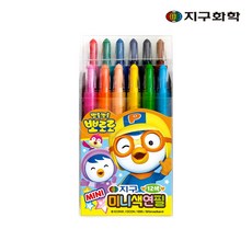 지구화학 뽀로로 미니 색연필 샤프식, 12색, 1세트