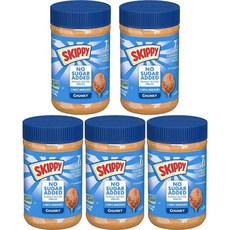 SKIPPY 스키피 청키 땅콩버터 스프레드 무가당 454g, 5개