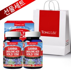통라이프-감마리놀렌산 골드1350-(콜레스테롤+혈행개선+면역 피부상태개선+월경전 상태개선)2개월-2병+선물세트, 2개, 60정