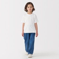 [무인양품] 키즈 저지 크루넥 반소매 반팔 티셔츠 CB1OAA5S 477124