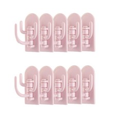 라이프홈 선인장 후크 3단 회전형, 10개, 핑크