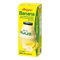 Binggrae 香蕉牛奶 草莓牛奶 200ml, 1個