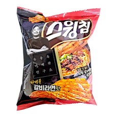 오리온 스윙칩 바베큐갈비라면맛, 105g, 3개