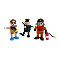 to 토단 초등저 무브 직업 인형 만들기-1인세트 무브인형꾸미기 직업무브인형 만들기DIY 가수소방관경찰, 단품