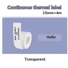 1pcs 15mm * 4m KingJim LR5C MP20 LRRK1C 라벨 TEPRA Lite 프린터와 호환되는 연속 미니 러블리 스티커, Transparent