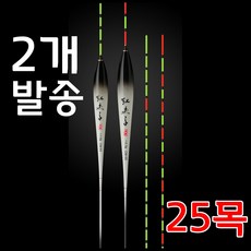 구백가 선수용 25목 1+1세트 저부력 민물낚시찌 붕어 잉어 중층 내림찌 낚시채비 나노찌, 1세트, CM-01